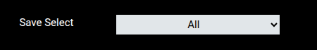 Data Manager Save Select dropdown showing available devices